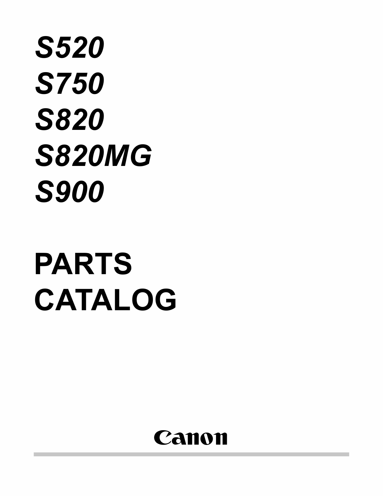 Canon PIXUS S520 S750 S820 S820MG S900 Parts Catalog Manual-1